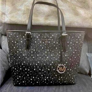 Michael Kors Jet Set Charm Carry All Tote-Black with Stars